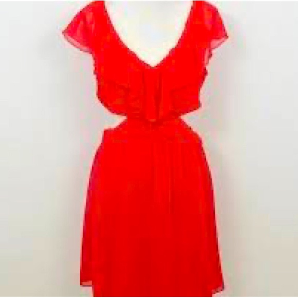 ❤ Little Red Ruffle Dress - Picture 4 of 4